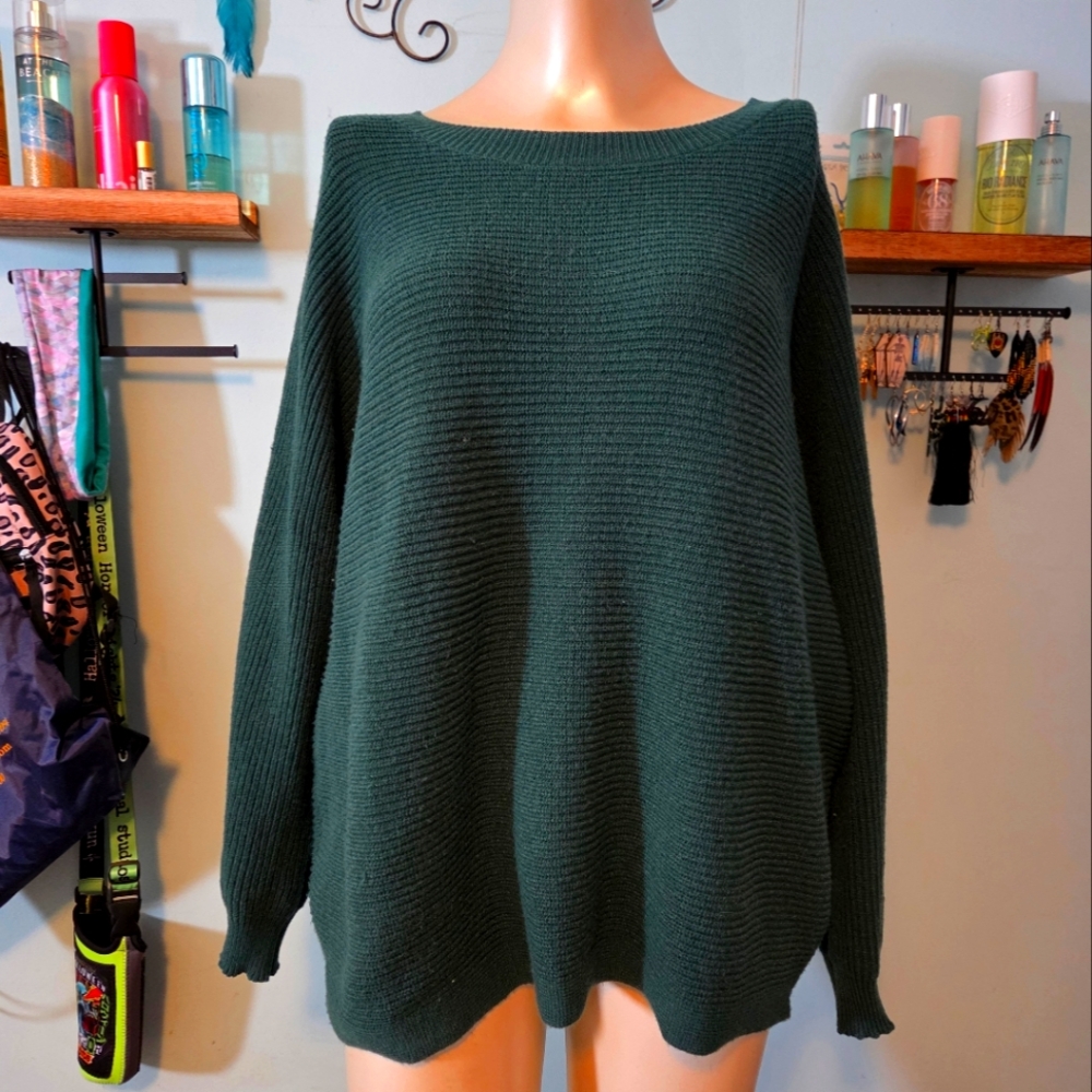 Oversized button back sweater